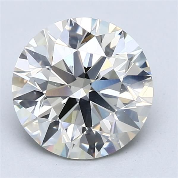 2.70ct J SI2 Rare Carat Ideal Cut Round Diamond