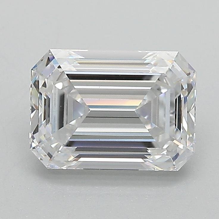 1.59ct D VS2 Rare Carat Ideal Cut Emerald Lab Grown Diamond