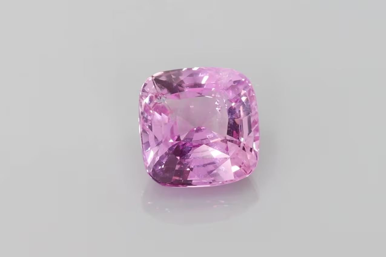5.07 Carat Light Pink Cushion Sapphire