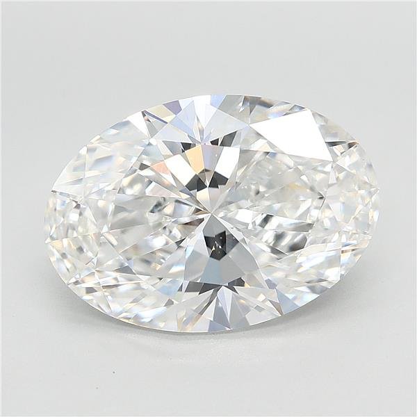 4.09ct F VVS2 Rare Carat Ideal Cut Oval Lab Grown Diamond