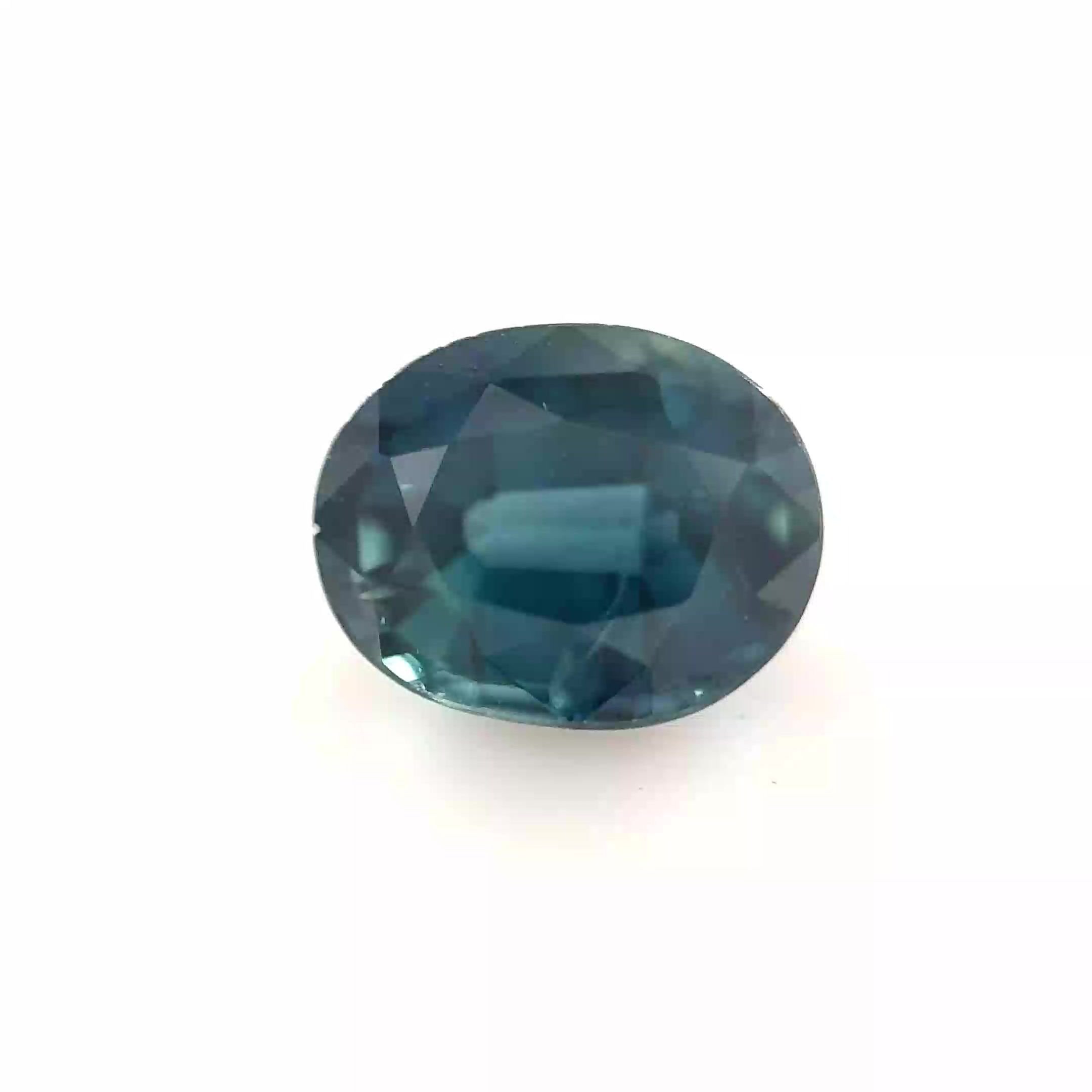 1.91 Carat Teal Oval Sapphire