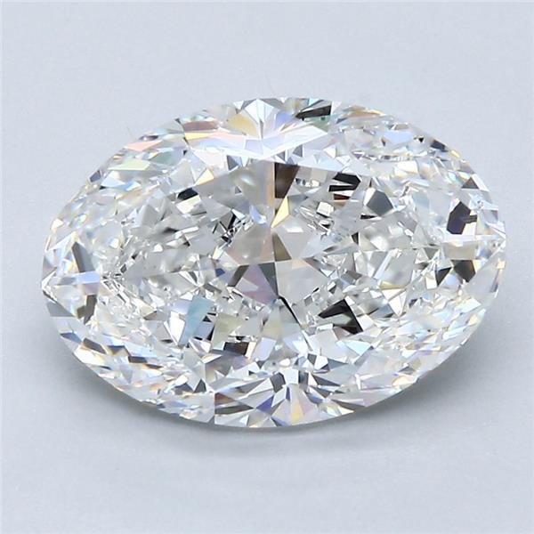 3.01ct F SI1 Rare Carat Ideal Cut Oval Diamond