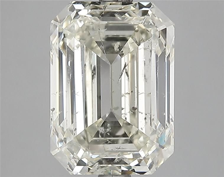 4.02ct K SI2 Rare Carat Ideal Cut Emerald Diamond