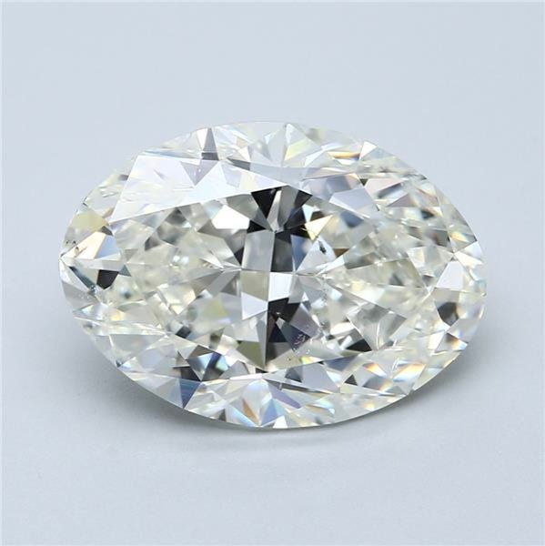 7.04ct J SI2 Rare Carat Ideal Cut Oval Diamond
