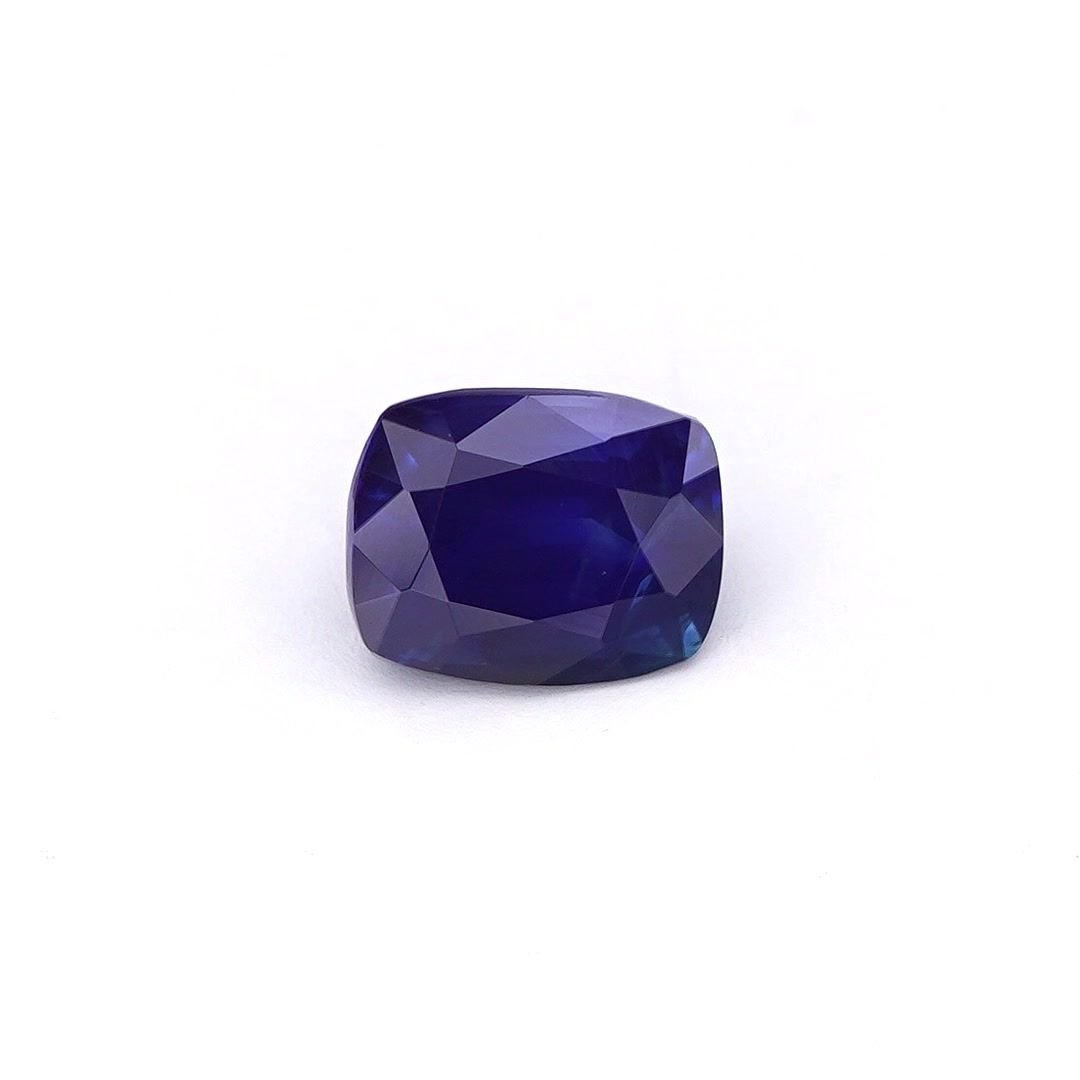 1.00 Carat Deep Blue Cushion Sapphire