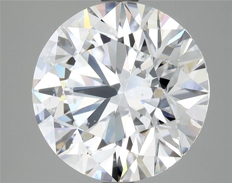 4.05ct D SI2 Rare Carat Ideal Cut Round Diamond