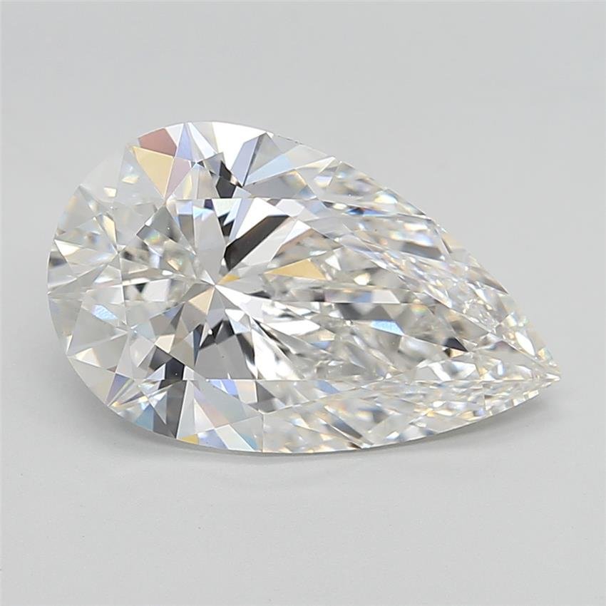 6.01ct F VS1 Rare Carat Ideal Cut Pear Lab Grown Diamond