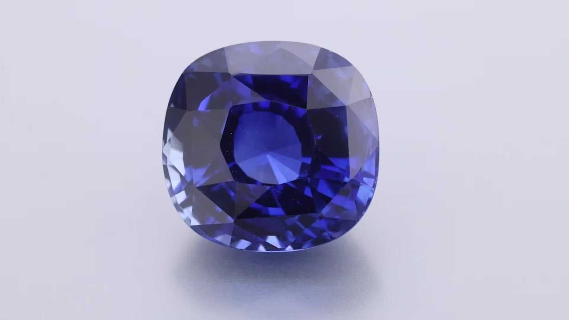 6.74 Carat Blue Cushion Sapphire
