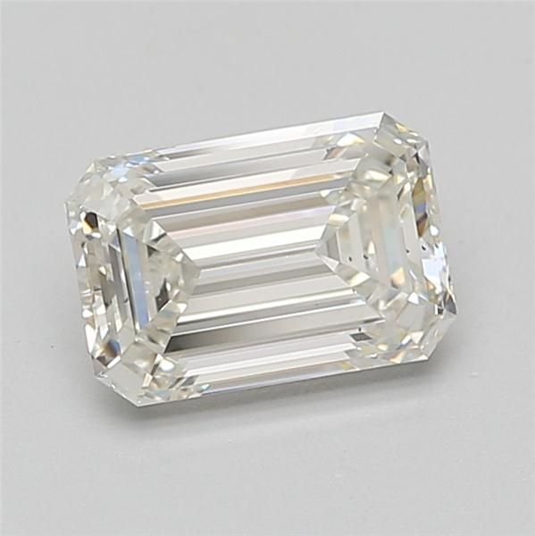 2.02ct H SI2 Rare Carat Ideal Cut Emerald Lab Grown Diamond