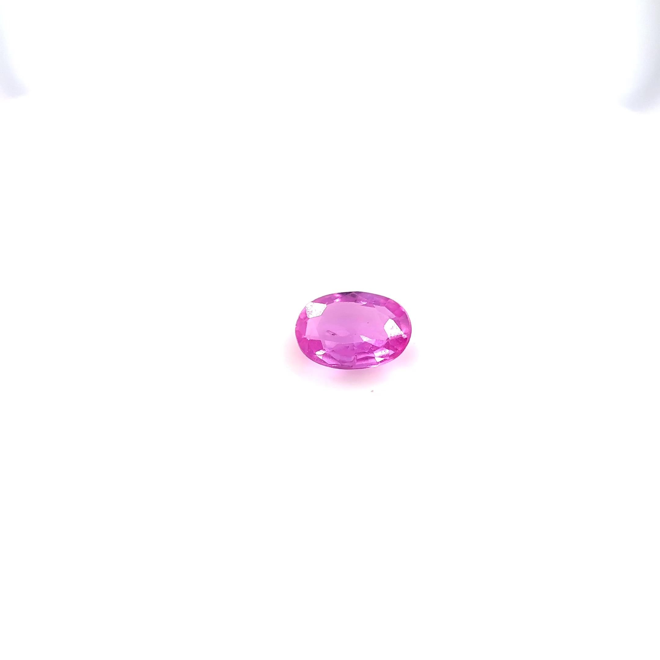 0.53 Carat Pink Oval Sapphire