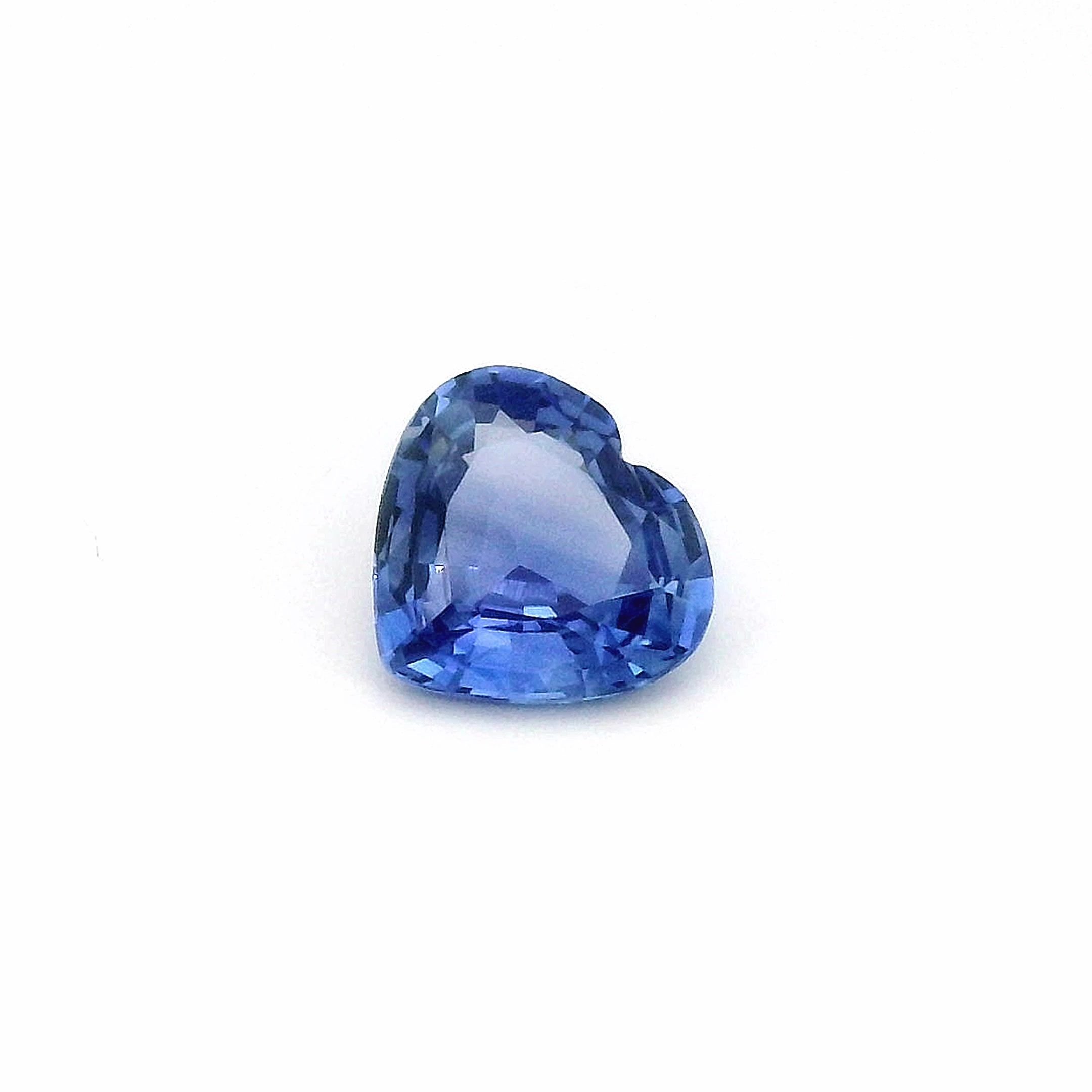 1.59 Carat Blue Heart Sapphire