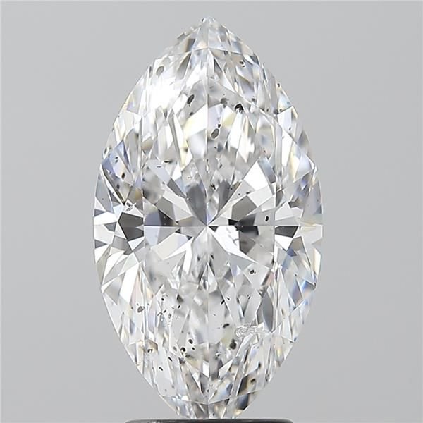 3.02ct D SI2 Rare Carat Ideal Cut Marquise Diamond