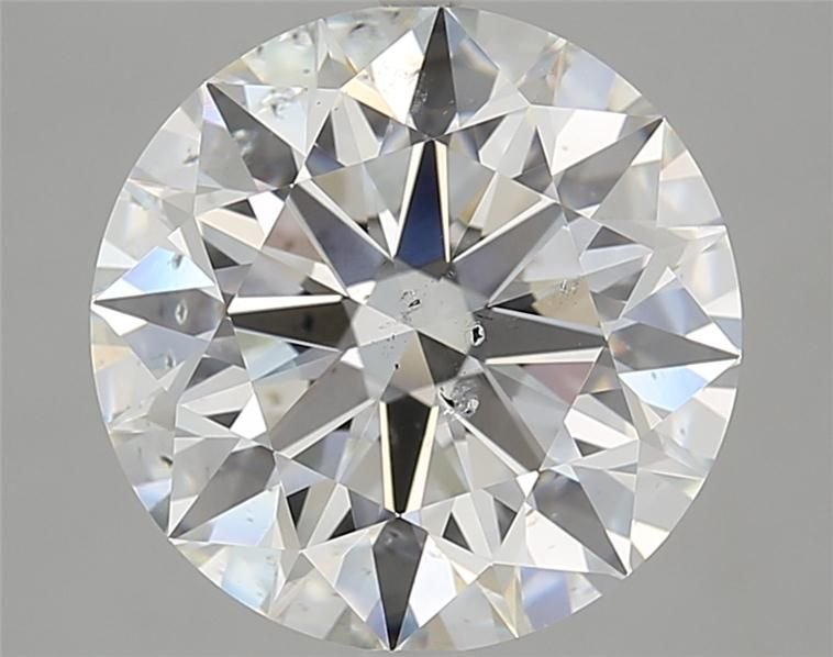 5.66ct I SI2 Rare Carat Ideal Cut Round Diamond