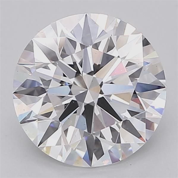 3.08ct D VS2 Rare Carat Ideal Cut Round Lab Grown Diamond