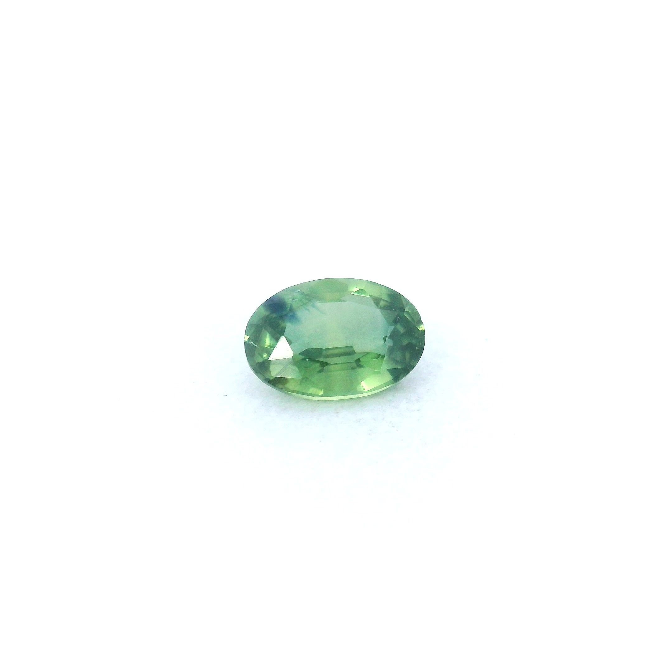 0.59 Carat Green Oval Sapphire