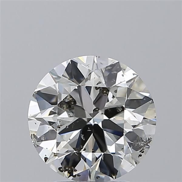 3.02ct I SI2 Rare Carat Ideal Cut Round Diamond