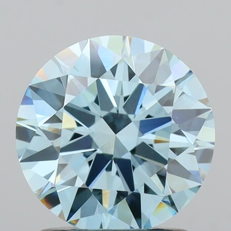 1.51 Ct. Fancy Vivid Blue Round Lab Diamond