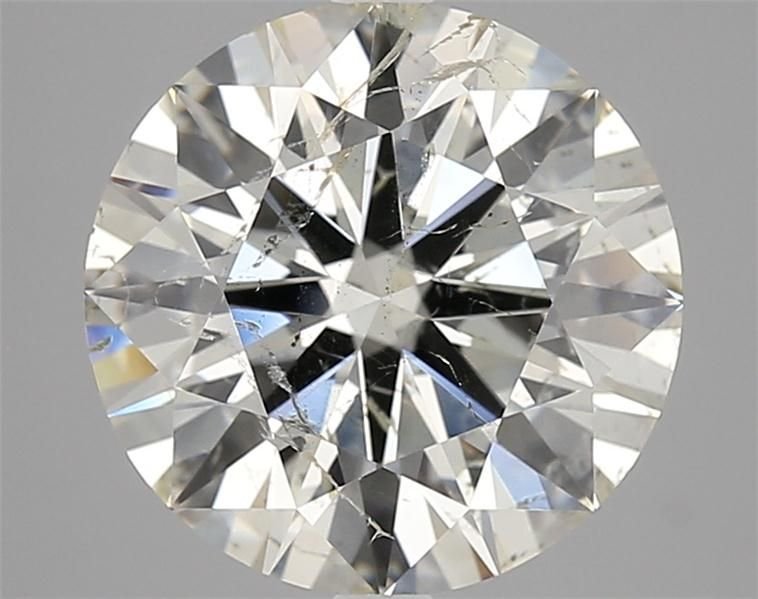 5.03ct K SI2 Rare Carat Ideal Cut Round Diamond