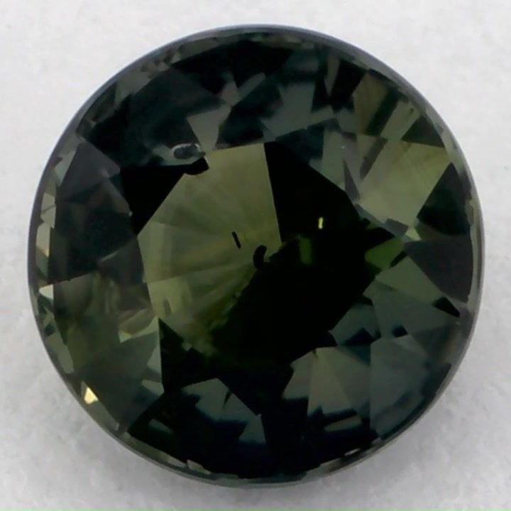 1.04 Carat Green Round Sapphire