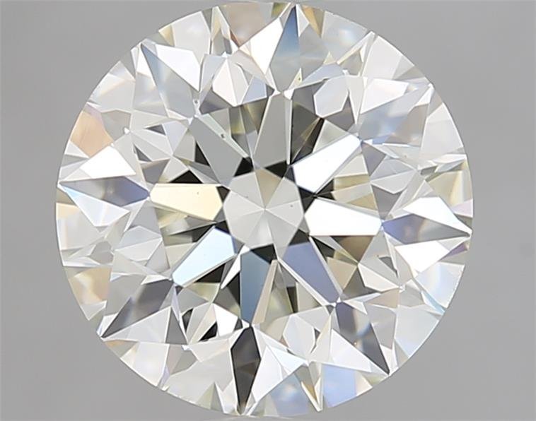 3.02ct K VS2 Rare Carat Ideal Cut Round Diamond