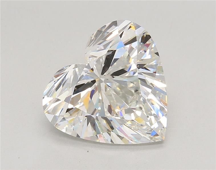 4.44ct F VS1 Rare Carat Ideal Cut Heart Lab Grown Diamond