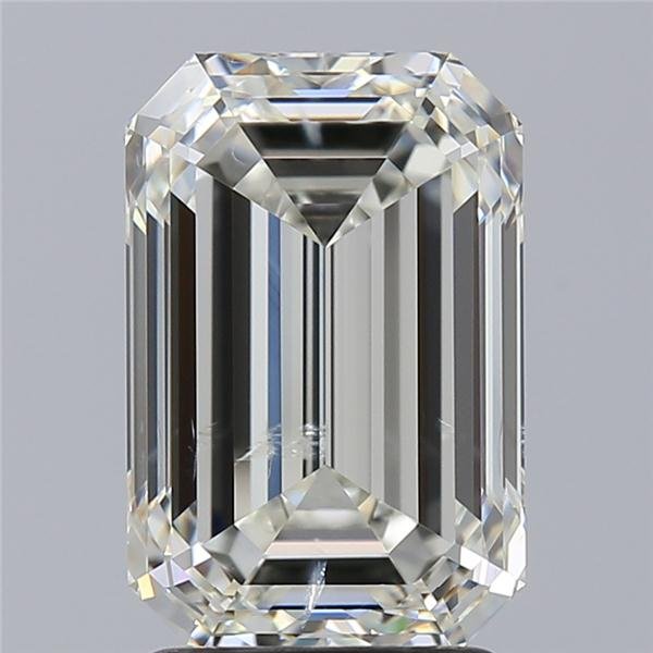 3.02ct J SI2 Very Good Cut Emerald Diamond