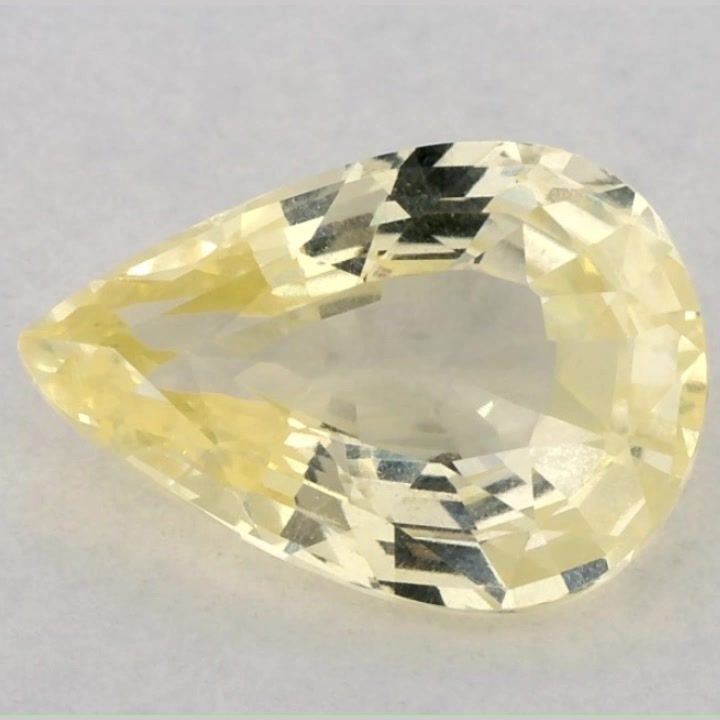 2.61 Carat Yellow Pear Sapphire