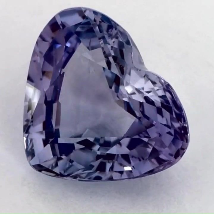 3.44 Carat Blue Heart Sapphire