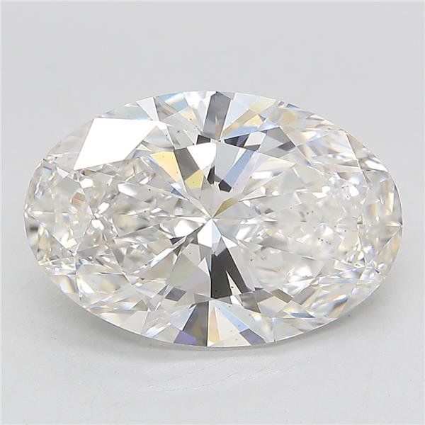 5.00ct F VS2 Rare Carat Ideal Cut Oval Lab Grown Diamond