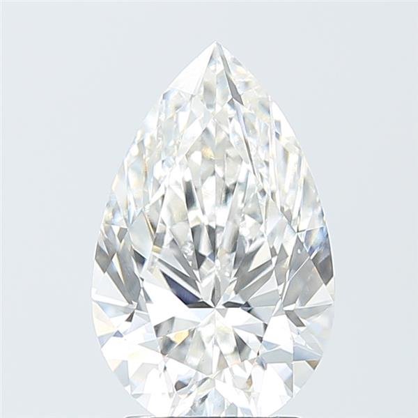 3.05ct F VS1 Rare Carat Ideal Cut Pear Lab Grown Diamond