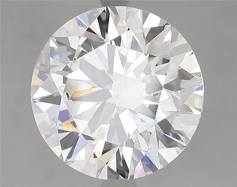 5.01ct F SI1 Rare Carat Ideal Cut Round Lab Grown Diamond