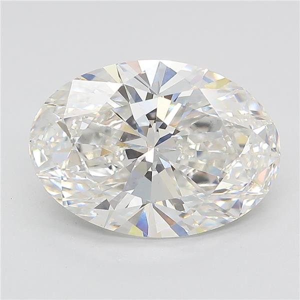 5.18ct F VS1 Rare Carat Ideal Cut Oval Lab Grown Diamond