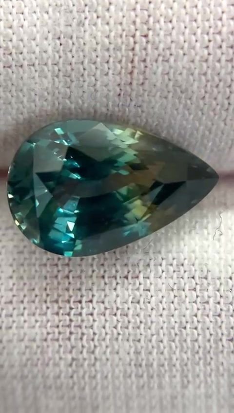 5.00 Carat Green Pear Sapphire