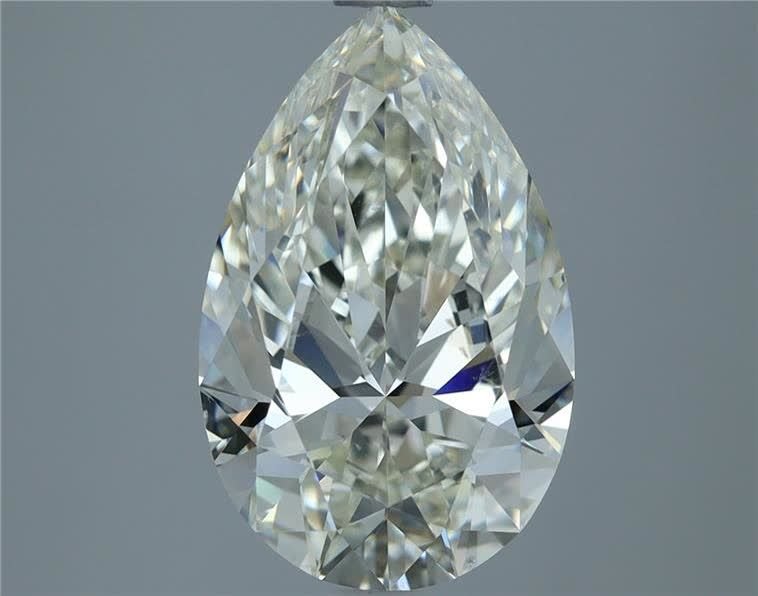 3.06ct I VS2 Rare Carat Ideal Cut Pear Diamond