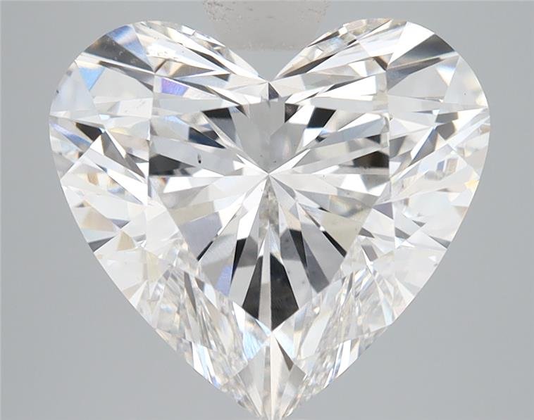 5.04ct F VS2 Rare Carat Ideal Cut Heart Lab Grown Diamond