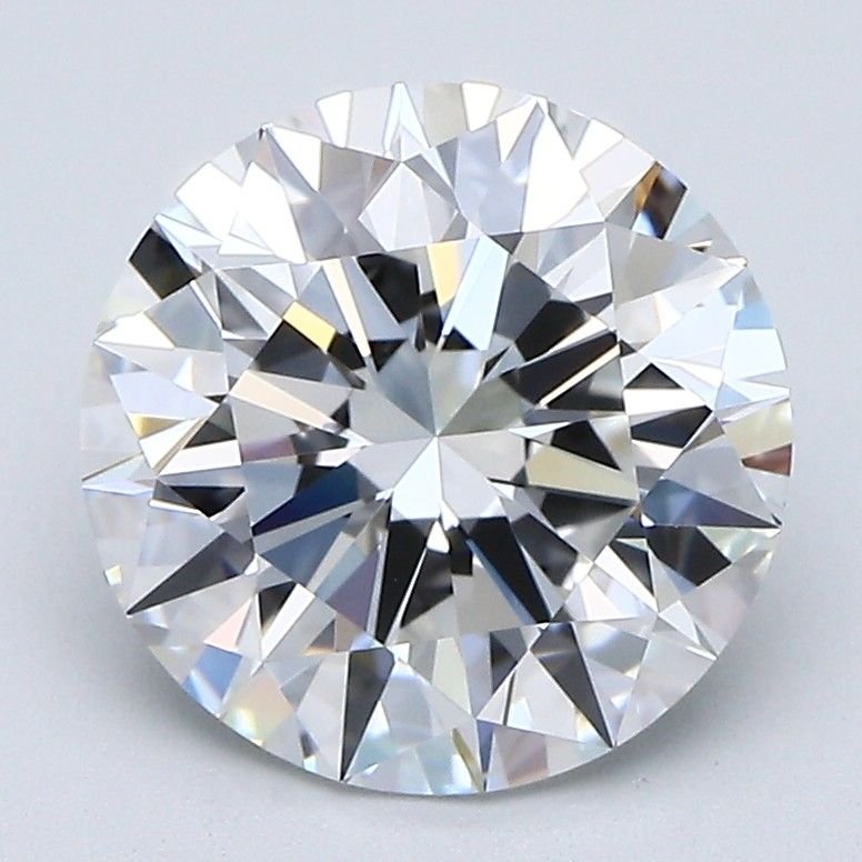 3.04ct E VVS2 Rare Carat Ideal Cut Round Diamond