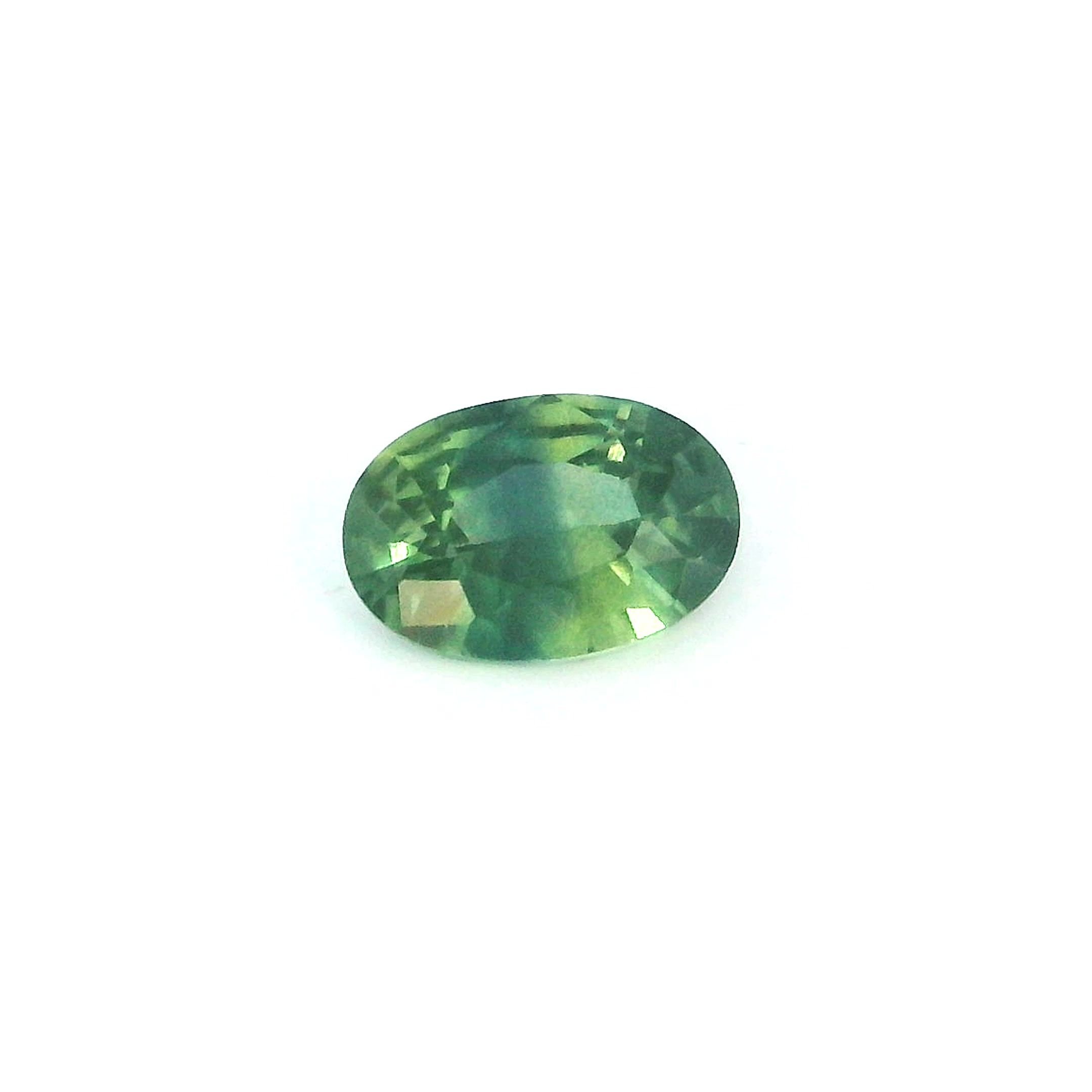 0.49 Carat Green Oval Sapphire