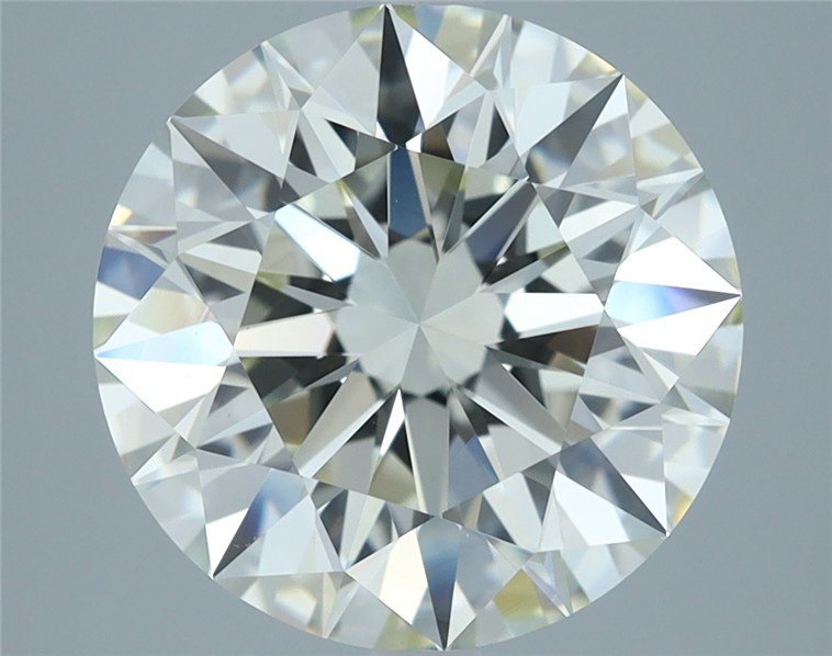 5.05ct J VVS2 Rare Carat Ideal Cut Round Diamond
