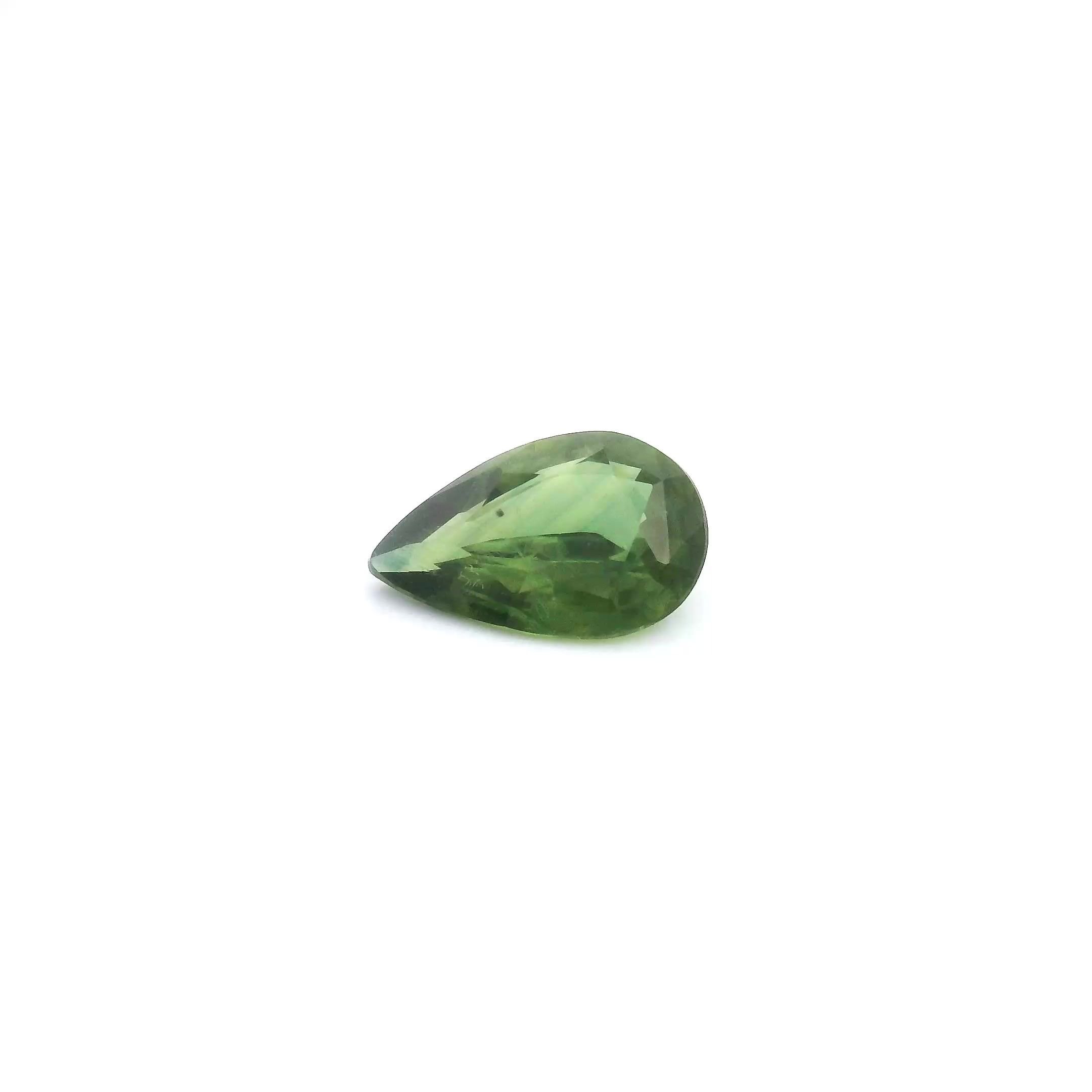 0.82 Carat Green Pear Sapphire