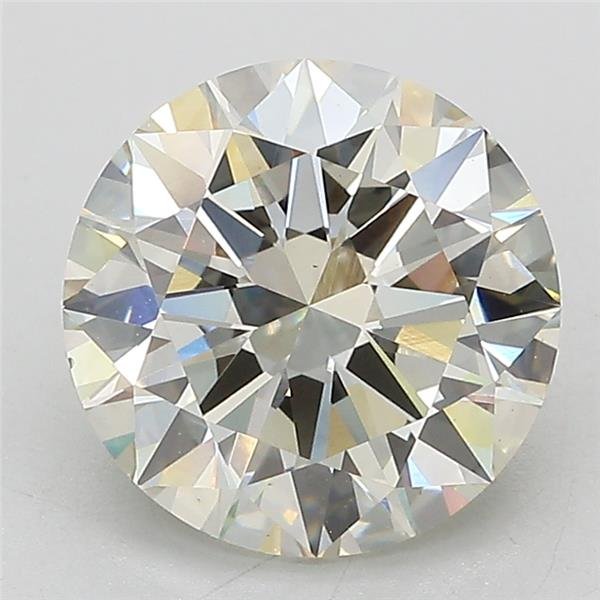 3.02ct J VS1 Excellent Cut Round Lab Grown Diamond
