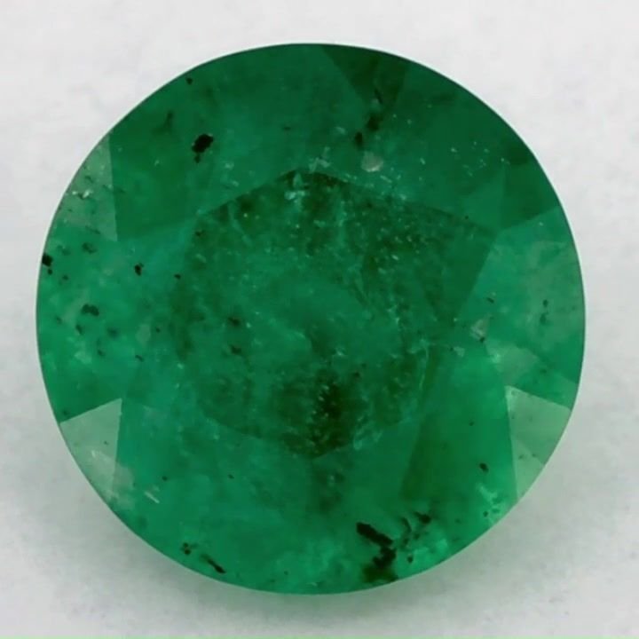 0.73 Carat Green Round Emerald
