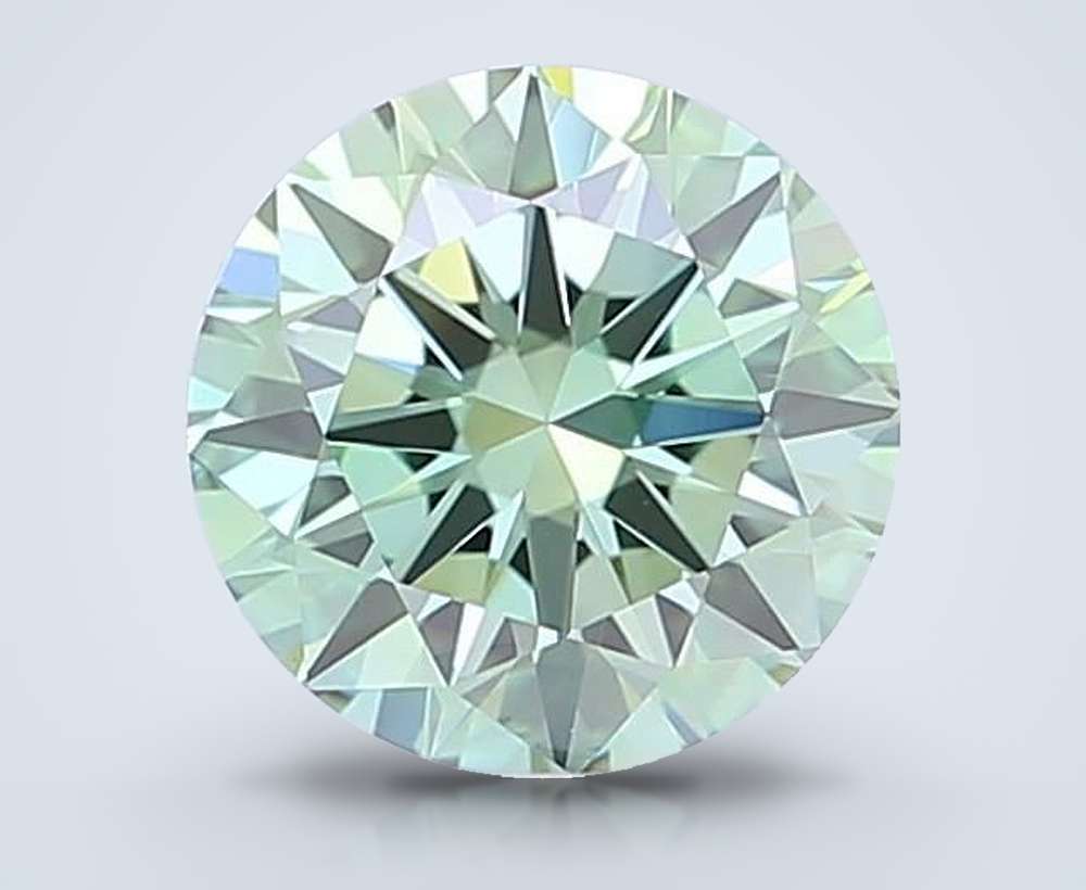 1.62 Ct. Fancy Vivid Green Round Lab Diamond