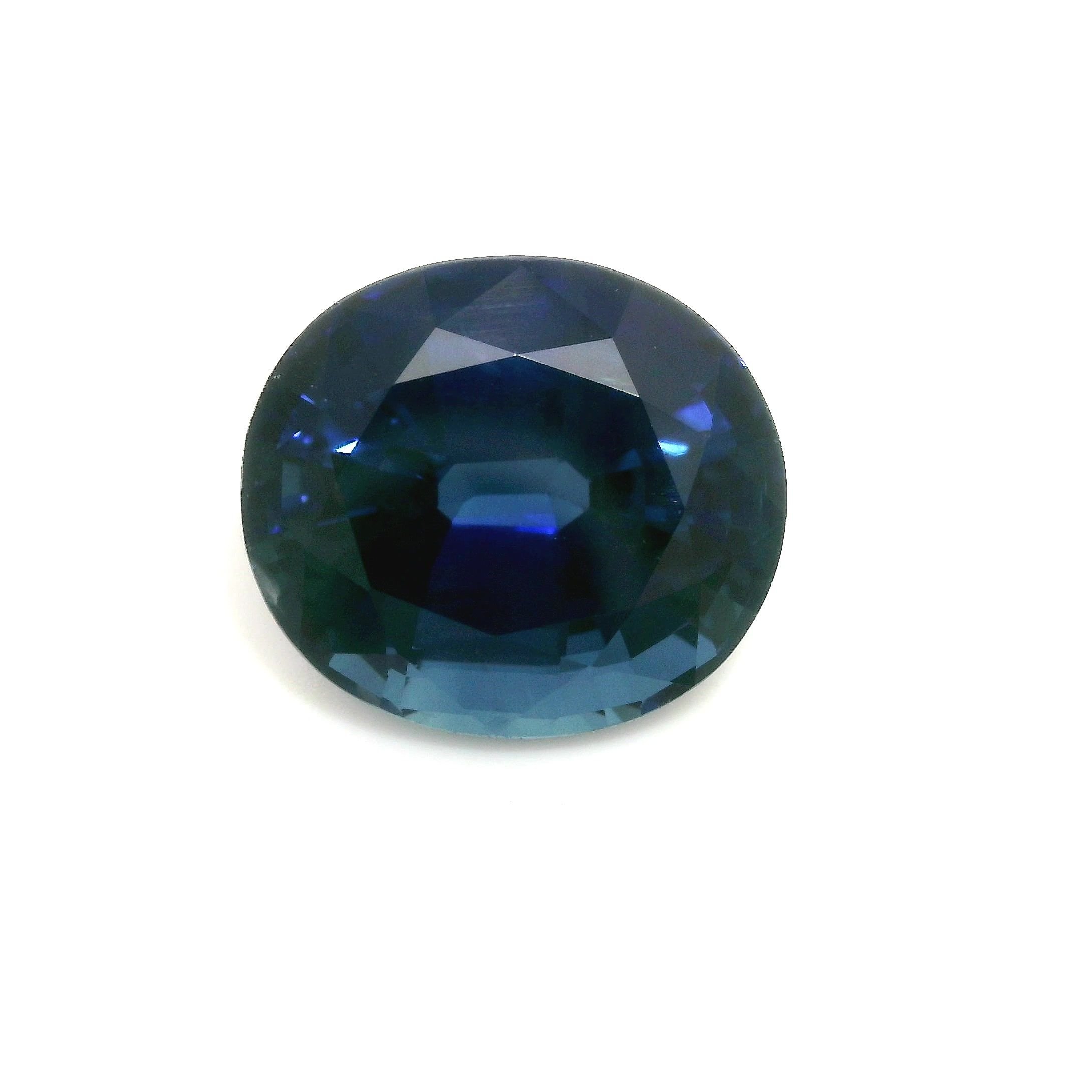 9.29 Carat Blue Oval Sapphire