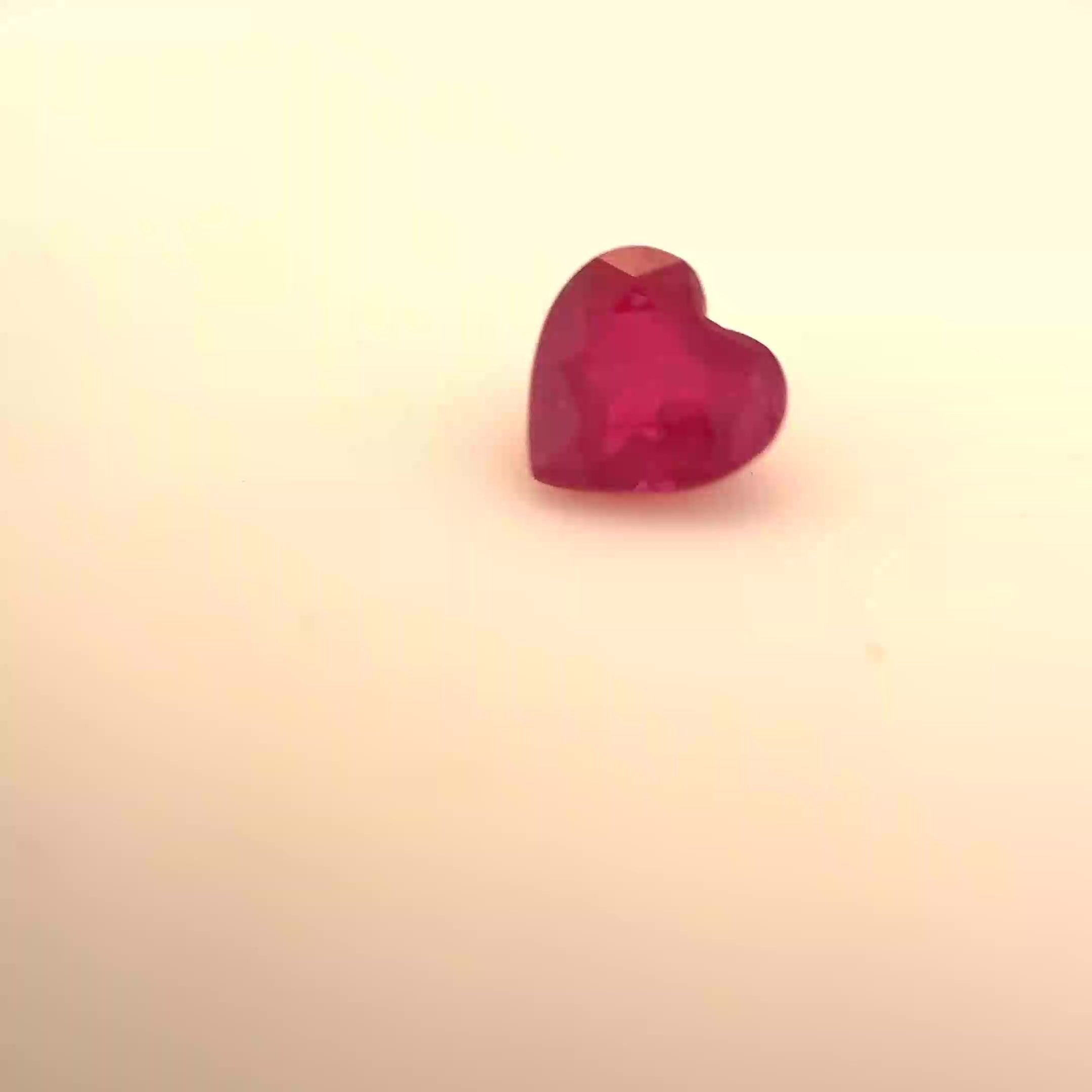 0.45 Carat Red Heart Ruby