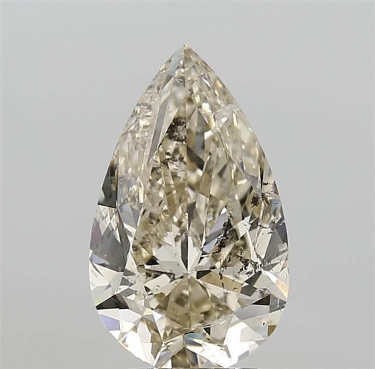 3.01ct K SI2 Rare Carat Ideal Cut Pear Diamond
