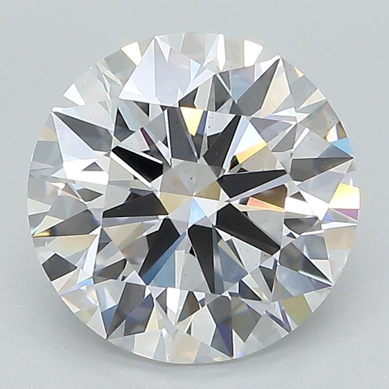 3.06ct D VS2 Rare Carat Ideal Cut Round Lab Grown Diamond