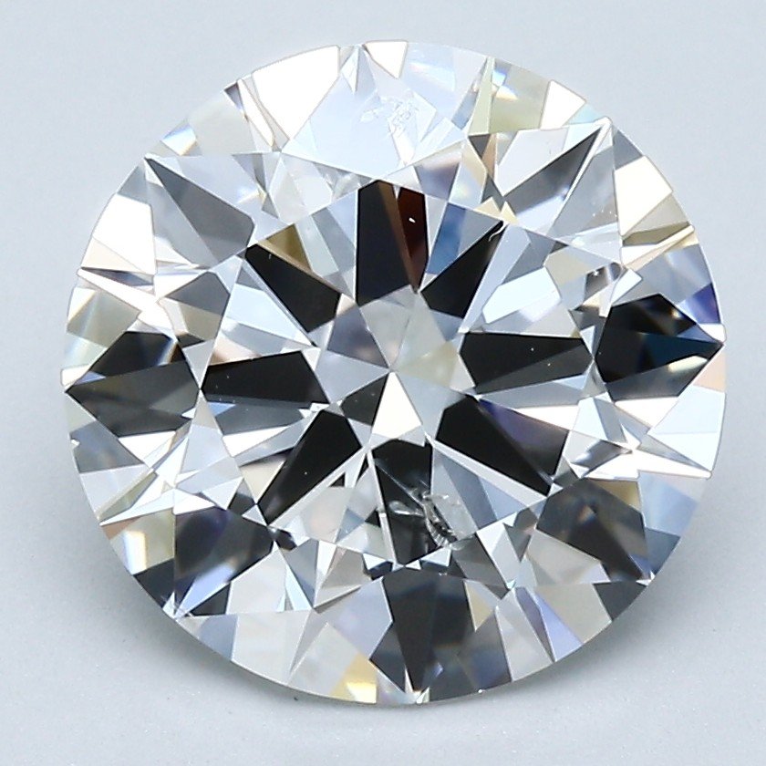 3.69ct E SI2 Rare Carat Ideal Cut Round Diamond