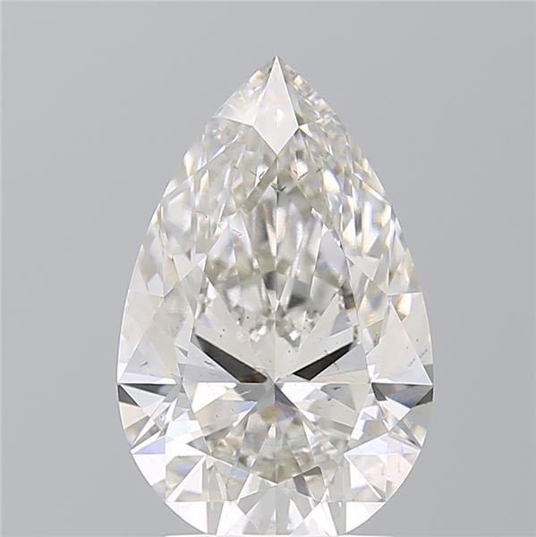 2.76ct H SI1 Rare Carat Ideal Cut Pear Lab Grown Diamond