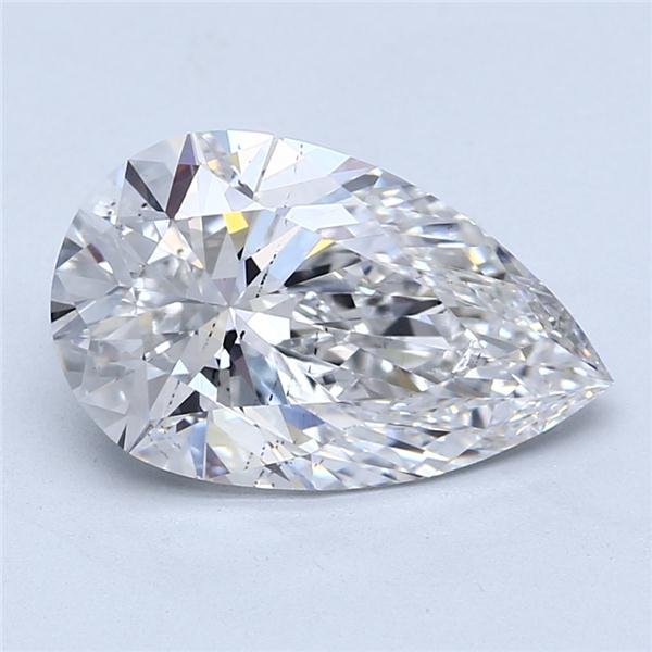 4.04ct F SI1 Rare Carat Ideal Cut Pear Lab Grown Diamond