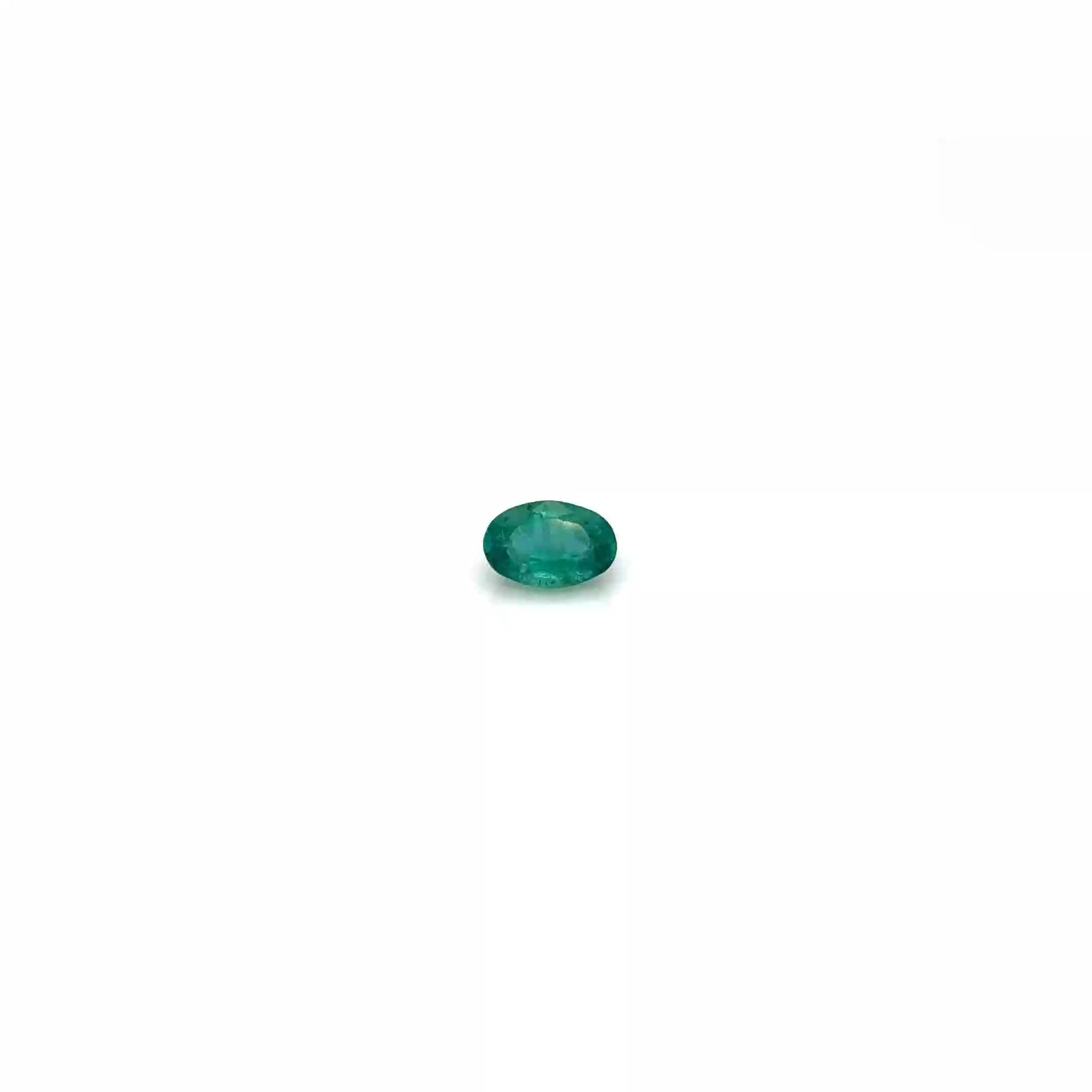 0.50 Carat Vivid Green Oval Emerald